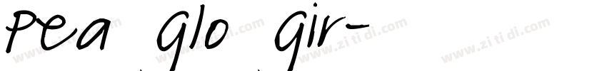 Pea Glo Gir字体转换